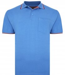 Kam Jeans 5400C Tipped Polo with Pocket Blue