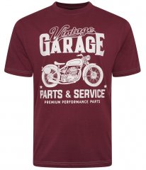 Kam Jeans 5702 Vintage Print T-Shirt Plum