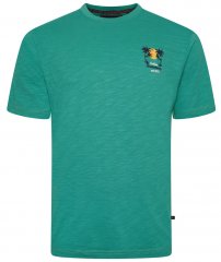 Kam Jeans 5711 Endless Summers Slub Tee With Back Print Emerald