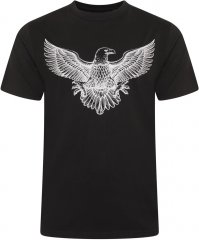 Kam Jeans 5758 Eagle Print T-Shirt Black