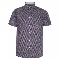 Kam Jeans 6206 Paisley Print Shirt Navy