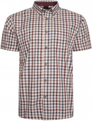 Kam Jeans 6282 Casual SS Check Shirt Multi-Colored