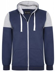 Kam Jeans 7049 Cut & Saw Sleeve Hoodie Navy