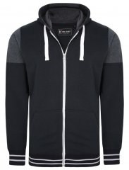 Kam Jeans 7049 Cut & Saw Sleeve Hoodie Black