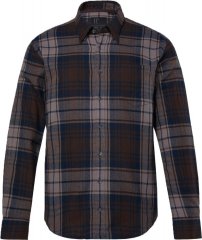 JP1880 Shirt Flannel Long Sleeve Brown TALL