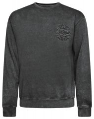 Kam Jeans 7081 Hímzett pulóver Fekete
