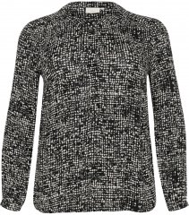 Kaffe Curve Mila Ami Blúz Fekete/Turtledove