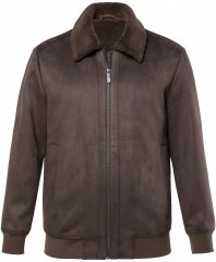 JP1880 Bomber Jacket Faux Leather Dark Brown