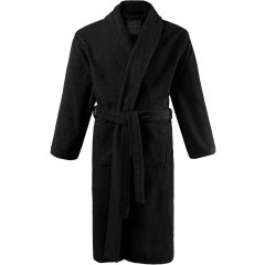 JP1880 Bathrobe Extra Soft Terry Cloth Black