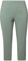 Ulla Popken Stretch Basic Bengaline Capri Pants Light Moss Green