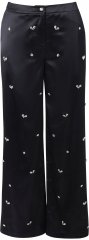 Ulla Popken Rhinestone Detail Comfort Waist Pants Black