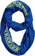 Ulla Popken Embroidered Infinity Scarf Opal Green
