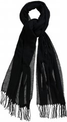 Ulla Popken Fringed Scarf Black