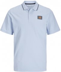 Jack & Jones Hudson Short Sleeve Polo Chambray Blue