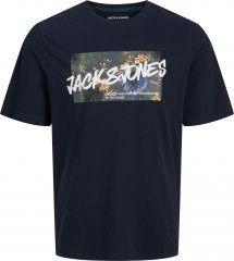 Jack & Jones Hawaii Shape Crew Neck T-Shirt Navy
