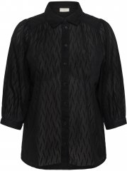 Kaffe Curve Gabby Ing rövidített ujjakkal Fekete