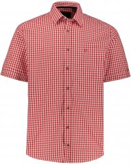 JP1880 Shirt Traditional Checked Short Sleeve Red