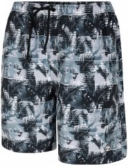 Espionage SW104 Mono Print Cargo Swimshorts Black