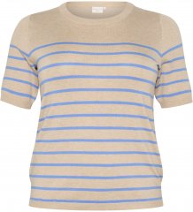 Kaffe Curve Lizzy Csíkos pulóver Bézs/Kék