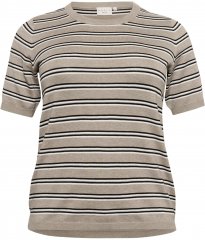 Kaffe Curve Lizzy Csíkos pulóver Bézs/Fekete