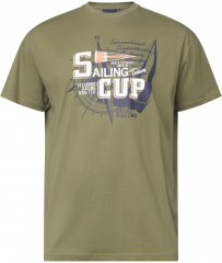 North Latitude 61119 Nyomott Póló Olívazöld