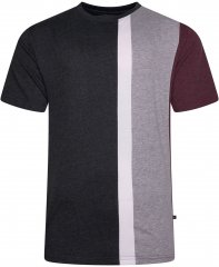Kam Jeans 5782 Cut and Saw Vertical Stripe Tee Charcoal