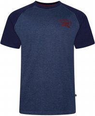 Kam Jeans 5783 Raglan Tee with Brooklyn Chest Print Navy