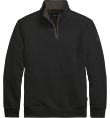 Double Outfitters MTOP-1163 Félcipzáras pulóver Fekete