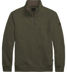 Double Outfitters MTOP-1163 Félcipzáras pulóver Khaki
