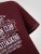 D555 Baldwin Grumpy Old Man Club Print Crew Neck T-shirt Burgundy/ Black Twist - Pólók - Nagyméretű pólók - 2XL-14XL