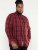 D555 Benalla Check Long Sleeve Button Down Shirt - Ingek - Ingek 2XL-10XL
