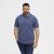 North Latitude Polo Blue Melange - Pólóingek - Galléros Pólók 2XL-8XL - Pólóingek 2XL-8XL