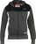 D555 NATHAN Full Zip Hoody With Cut And Sew Detail Black/Charcoal - Pulóverek & kapucnis pulóverek - Pulóverek & Kapucnis pulóver 2XL-12XL