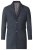 D555 Terry Checked Overcoat Charcoal - Kabátok - Nagyméretű Kabátok - 2XL-8XL