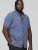 D555 KYLE S/S Micro AO Print Shirt Blue - Ingek - Ingek 2XL-10XL
