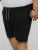 D555 STEFAN1 Elasticated Waist Loop Back Shorts Black - Melegítőnadrág & rövidnadrág - Melegítőnadrág & Melegítő Rövidnadrág 2XL-12XL