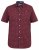 D555 DUNSTABLE S/S Micro AO Print Shirt Burgundy - Ingek - Ingek 2XL-10XL