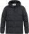 D555 DOMENIC Quilted Puffer Jacket With Half Micro Fleece Lining And Hood Black - Kabátok - Nagyméretű Kabátok - 2XL-8XL