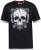 D555 DARREN Skull Printed T-Shirt With Double Layer On Hem & Cuff Black Reno - Pólók - Nagyméretű pólók - 2XL-14XL