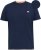 D555 SANDFORD Double Layer On Neck Ribs And Hem Waffle Textured T-Shirt Navy - Pólók - Nagyméretű pólók - 2XL-14XL