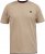D555 SANDFORD Double Layer On Neck Ribs And Hem Waffle Textured T-Shirt Beige - Pólók - Nagyméretű pólók - 2XL-14XL
