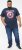 D555 ROGERS Official Captain America Printed T-Shirt Dark Navy - Pólók - Nagyméretű pólók - 2XL-14XL