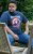D555 ROGERS Official Captain America Printed T-Shirt Dark Navy - Pólók - Nagyméretű pólók - 2XL-14XL