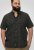 D555 Matlock Short Sleeve AOP Shirt With Hidden Button Down Black - Ingek - Ingek 2XL-10XL