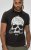 D555 Hucknall Skull Monochrome Printed Crew Neck T-shirt Washed Black - Pólók - Nagyméretű pólók - 2XL-14XL