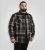 D555 Falkirk Long Sleeve Heavy Shacket Overshirt Black/Grey TALL SIZES - Ingek - Ingek 2XL-10XL