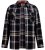 D555 Falkirk Long Sleeve Heavy Shacket Overshirt Black/Grey TALL SIZES - Ingek - Ingek 2XL-10XL