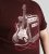 D555 Barnsley Guitar and Amp Crew Neck T-Shirt Burgundy - Pólók - Nagyméretű pólók - 2XL-14XL