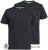 D555 Fenton 2-pack Black/Black T-shirt - Pólók - Nagyméretű pólók - 2XL-14XL