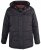 D555 Lonsdale Parka Style Jacket With Embroidery Patch On Sleeve Black - Kabátok - Nagyméretű Kabátok - 2XL-8XL